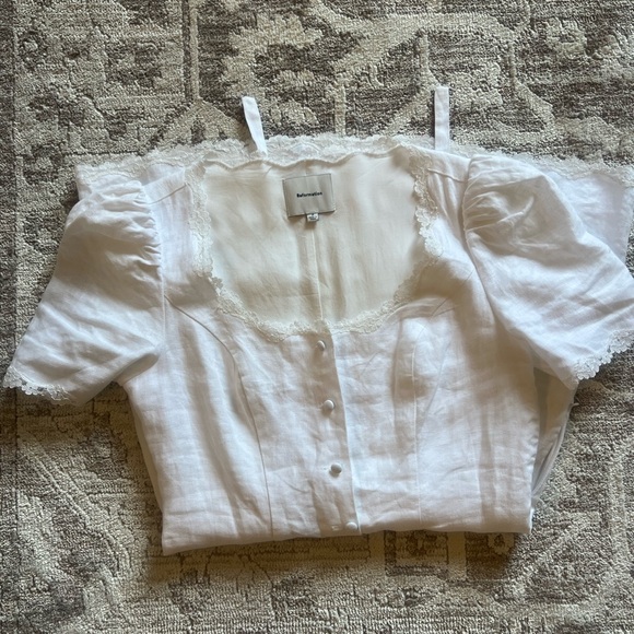 Reformation Anabella Linen Dress — White Size 2 - Picture 5 of 10